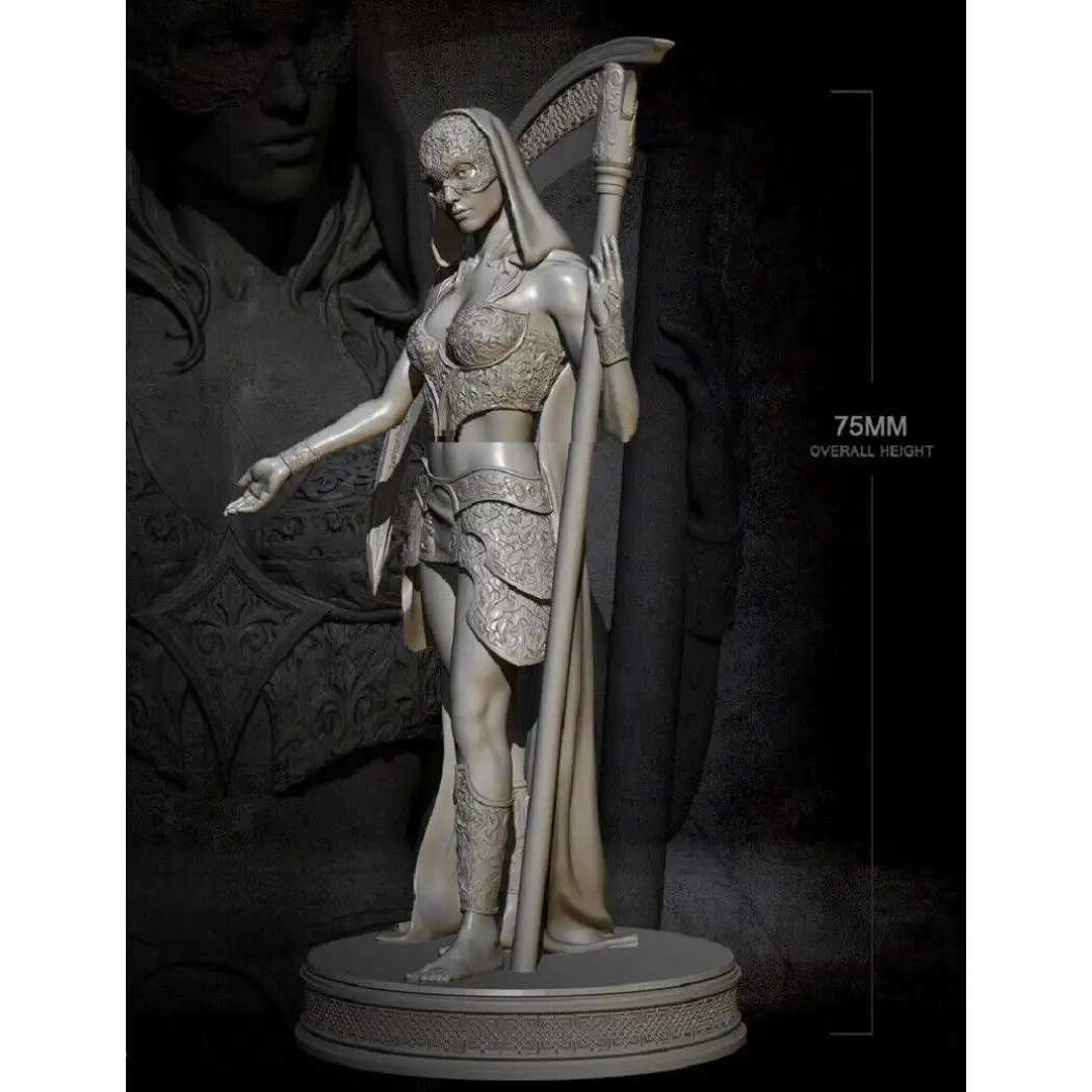 1/24 75mm Resin Model Kit Beautiful Girl Woman Warrior Guide Unpainted - Model-Fan-Store