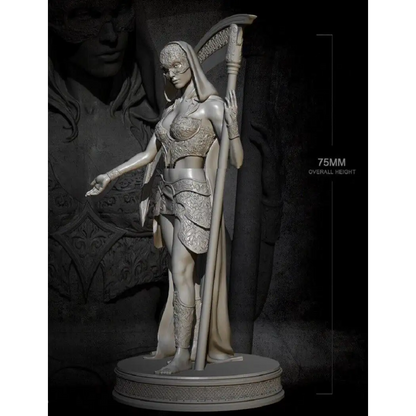 1/24 75mm Resin Model Kit Beautiful Girl Woman Warrior Guide Unpainted - Model-Fan-Store