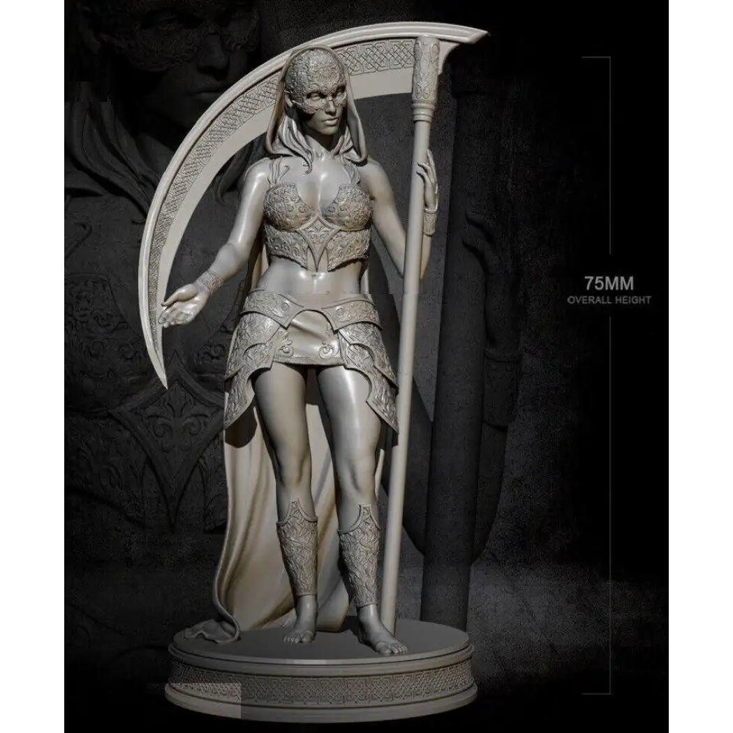 1/24 75mm Resin Model Kit Beautiful Girl Woman Warrior Guide Unpainted - Model-Fan-Store