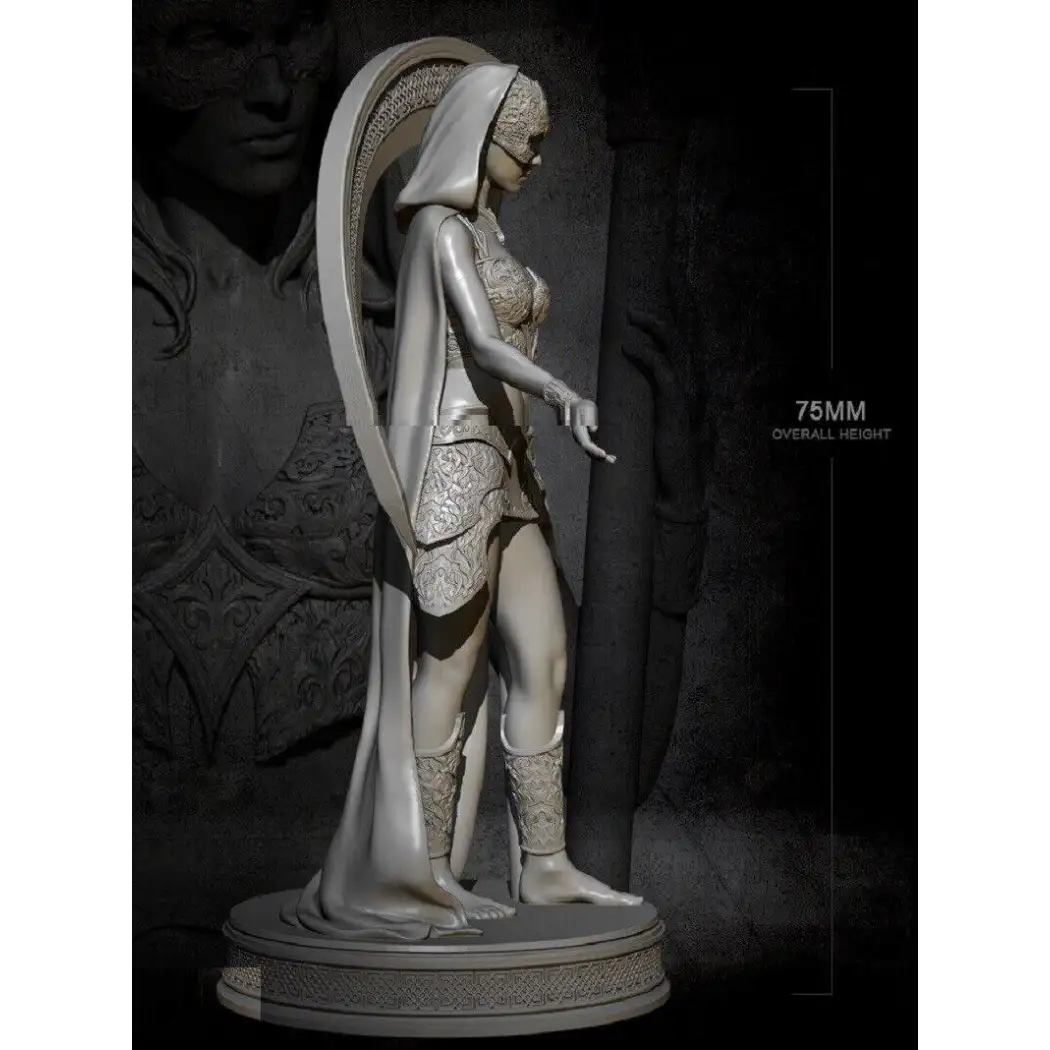 1/24 75mm Resin Model Kit Beautiful Girl Woman Warrior Guide Unpainted - Model-Fan-Store