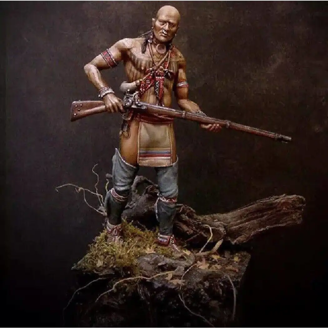 1/24 75mm Resin Model Kit Cherokee Indian Warrior Unpainted - Model-Fan-Store