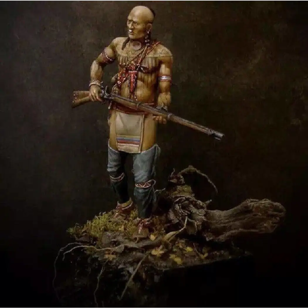 1/24 75mm Resin Model Kit Cherokee Indian Warrior Unpainted - Model-Fan-Store