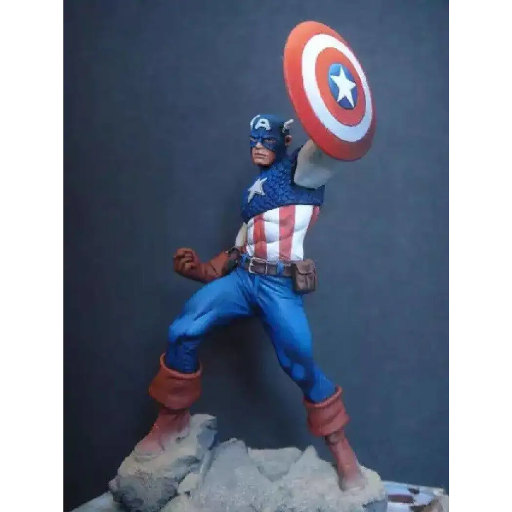 1/24 75mm Resin Model Kit Classic Captain America Miniatures Unpainted - Model-Fan-Store