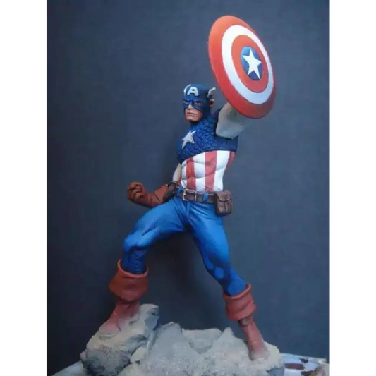 1/24 75mm Resin Model Kit Classic Captain America Miniatures Unpainted - Model-Fan-Store