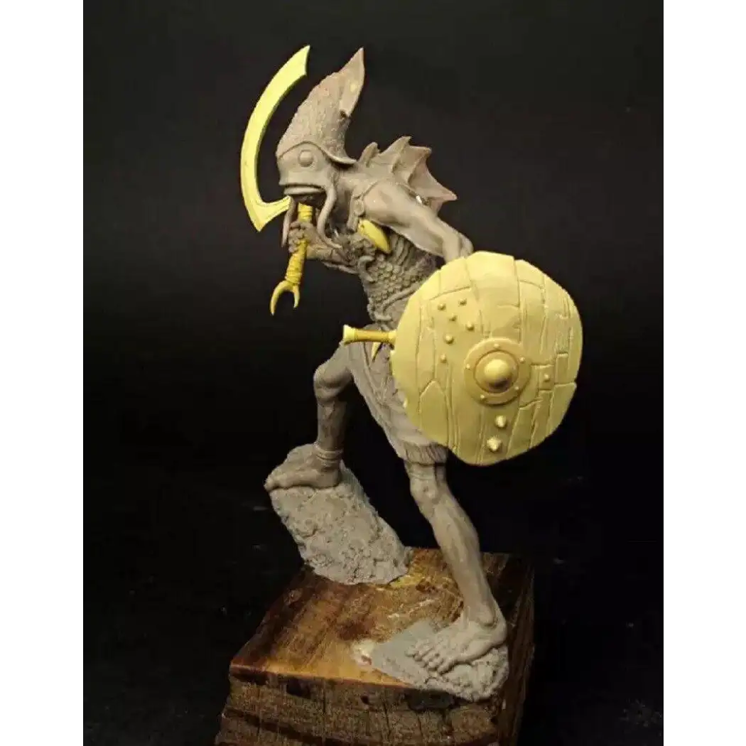 1/24 75mm Resin Model Kit Coastal Warrior Murloc Catfish Unpainted Unassembled - Model-Fan-Store