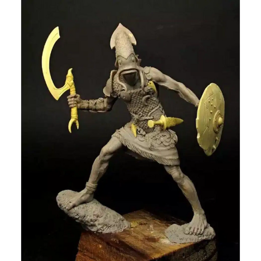 1/24 75mm Resin Model Kit Coastal Warrior Murloc Catfish Unpainted Unassembled - Model-Fan-Store