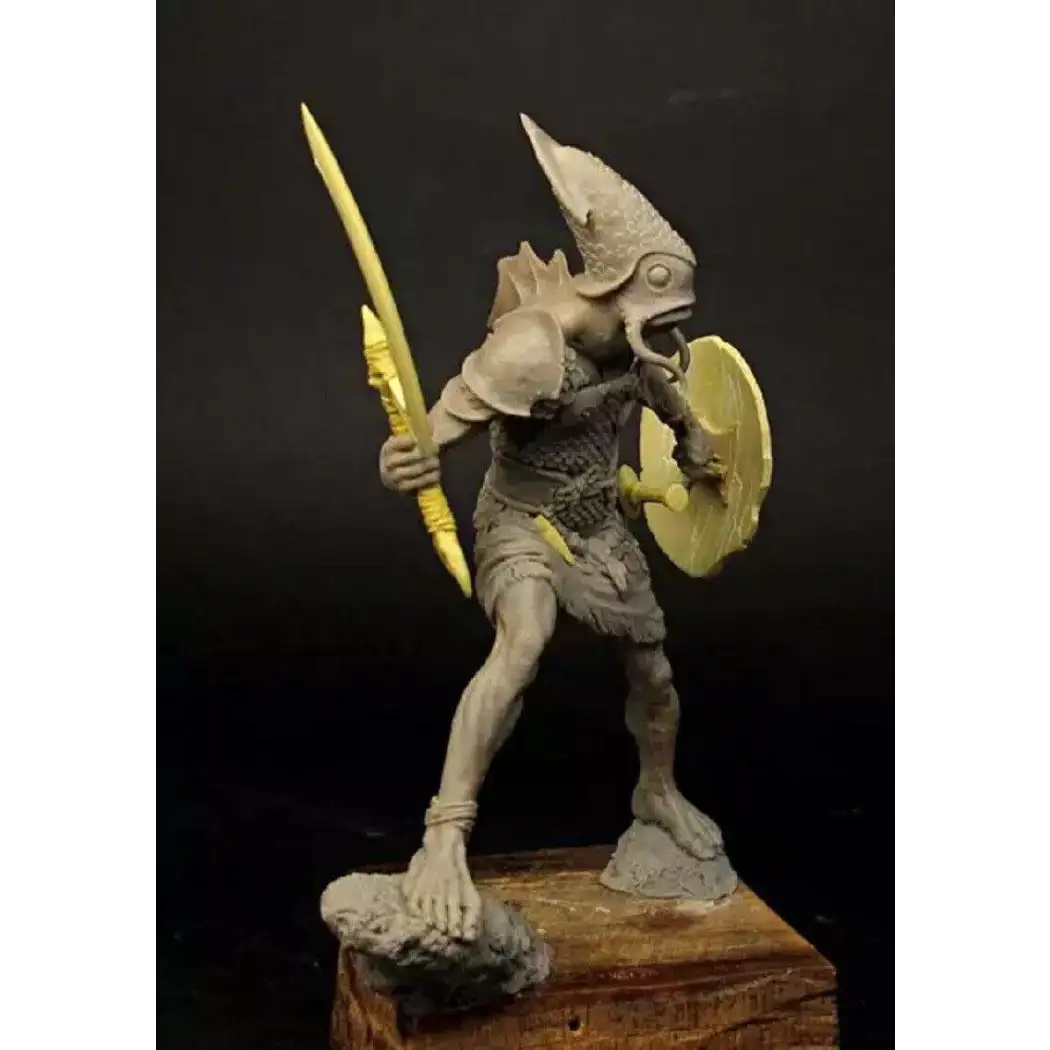 1/24 75mm Resin Model Kit Coastal Warrior Murloc Catfish Unpainted Unassembled - Model-Fan-Store