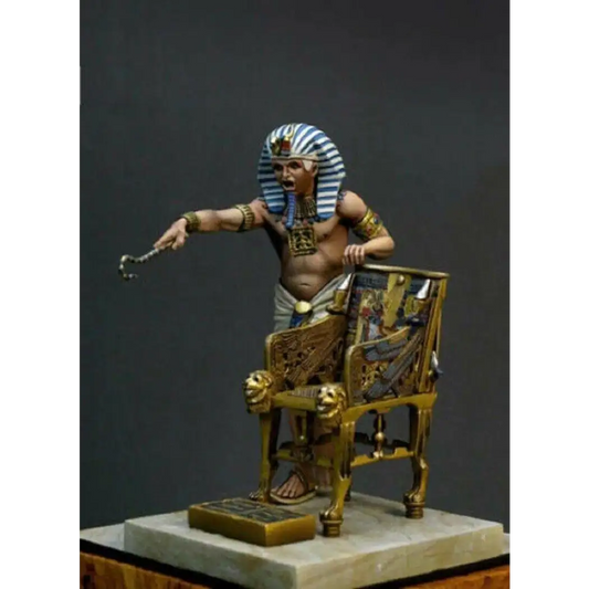1/24 75mm Resin Model Kit Egyptian Pharaoh (with chair) Unpainted A28 - Model-Fan-Store
