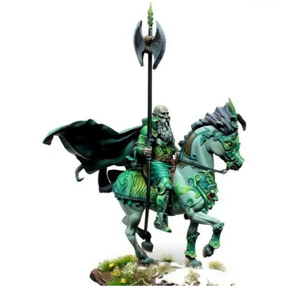 1/24 75mm Resin Model Kit Emerald Horseman Knight Warrior Unpainted - Model-Fan-Store