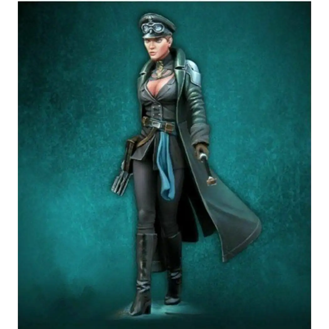 1/24 75mm Resin Steampunk Model Kit German Officer Beautiful Girl Unpainted - Model-Fan-Store