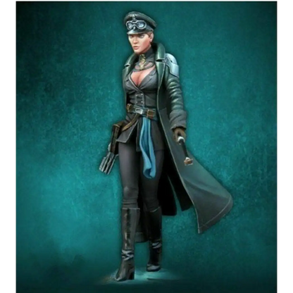 1/24 75mm Resin Steampunk Model Kit German Officer Beautiful Girl Unpainted - Model-Fan-Store