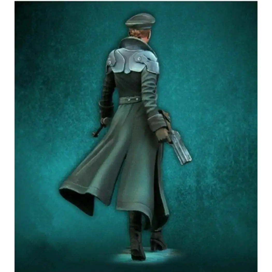 1/24 75mm Resin Steampunk Model Kit German Officer Beautiful Girl Unpainted - Model-Fan-Store