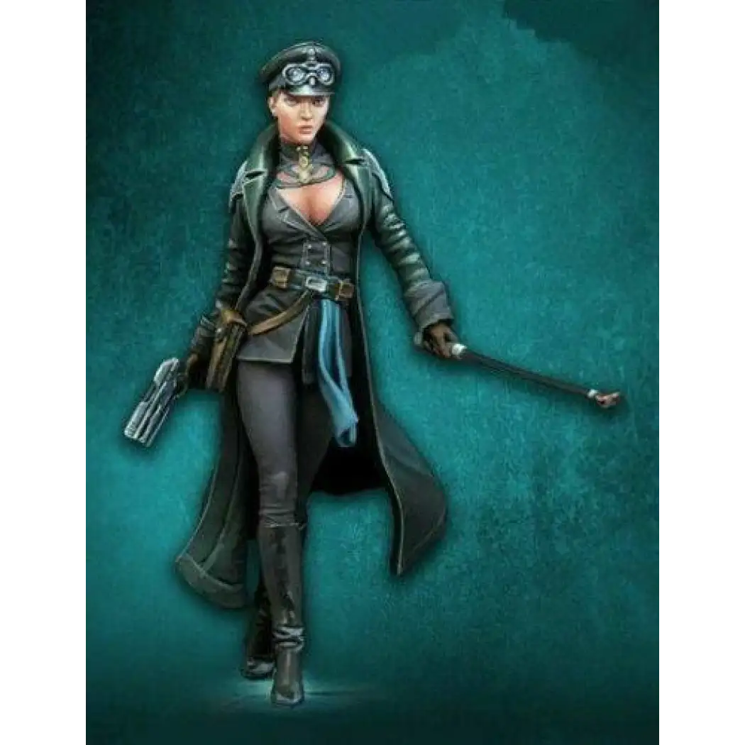 1/24 75mm Resin Steampunk Model Kit German Officer Beautiful Girl Unpainted - Model-Fan-Store