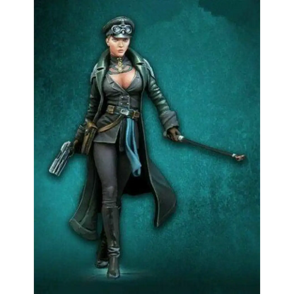 1/24 75mm Resin Steampunk Model Kit German Officer Beautiful Girl Unpainted - Model-Fan-Store