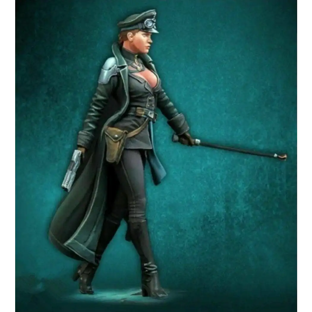 1/24 75mm Resin Steampunk Model Kit German Officer Beautiful Girl Unpainted - Model-Fan-Store