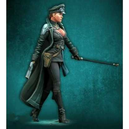 1/24 75mm Resin Steampunk Model Kit German Officer Beautiful Girl Unpainted - Model-Fan-Store