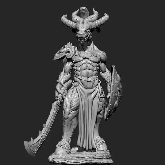 1/24 75mm Resin Model Kit God of Battles Minotaur Warrior Unpainted A28 - Model-Fan-Store