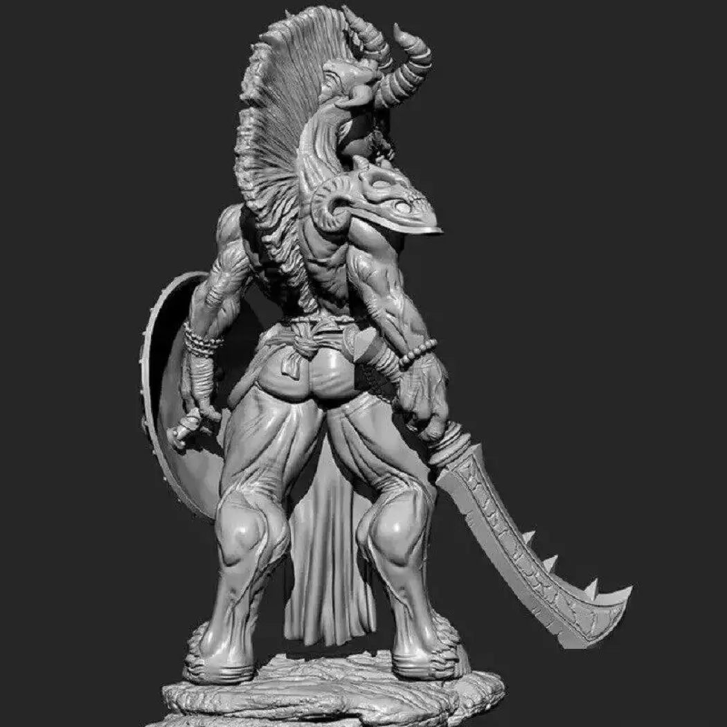 1/24 75mm Resin Model Kit God of Battles Minotaur Warrior Unpainted A28 - Model-Fan-Store