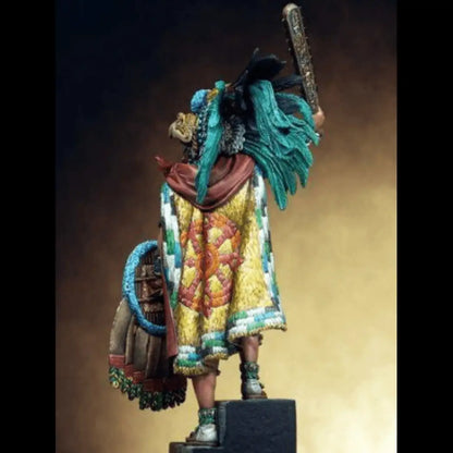 1/24 75mm Resin Model Kit American Native Indian Warrior Montezuma Unpainted