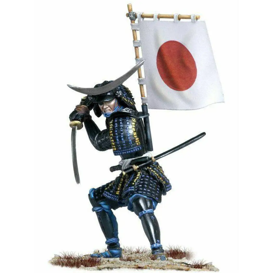 1/24 75mm Resin Model Kit Japanese Samurai (no flag) Unpainted - Model-Fan-Store