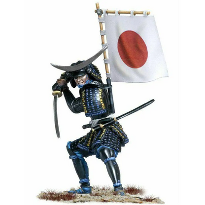 1/24 75mm Resin Model Kit Japanese Samurai (no flag) Unpainted - Model-Fan-Store