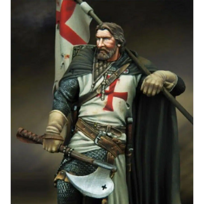 1/24 75mm Resin Model Kit Knight Crusader Standard Bearer Unpainted - Model-Fan-Store