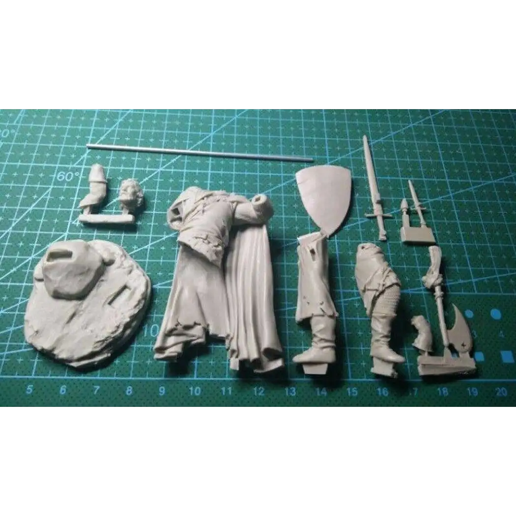 1/24 75mm Resin Model Kit Knight Crusader Standard Bearer Unpainted - Model-Fan-Store