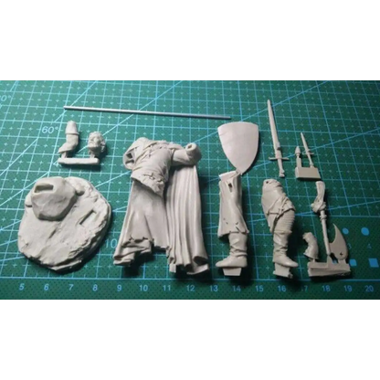 1/24 75mm Resin Model Kit Knight Crusader Standard Bearer Unpainted - Model-Fan-Store