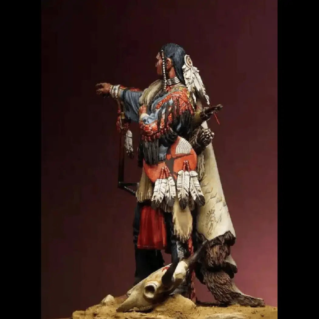 1/24 75mm Resin Model Kit Mighty Indian Sioux Warrior Chieftain Unpainted