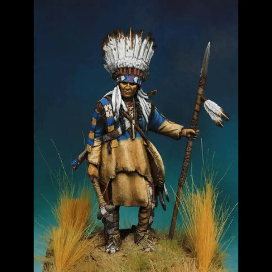 1/24 75mm Resin Model Kit Mighty Indian Warrior Chieftain Unpainted