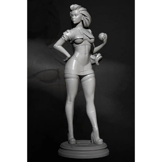 1/24 75mm Resin Model Kit Modern Beautiful Girl Woman Pokemon Ball Unpainted - Model-Fan-Store