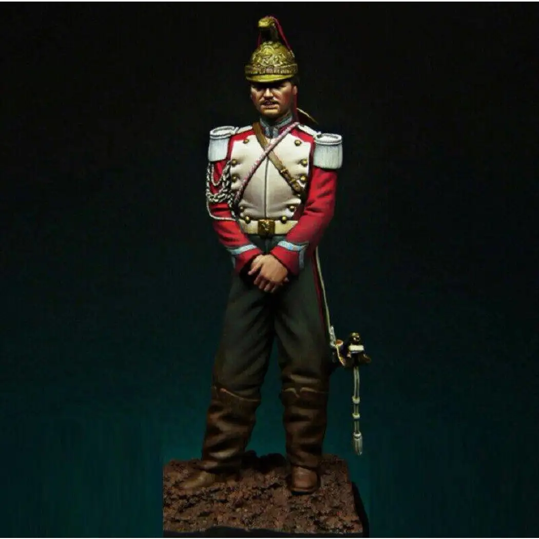 1/24 75mm Resin Model Kit Napoleonic Wars French Soldier Trumpeter Unpainted - Model-Fan-Store