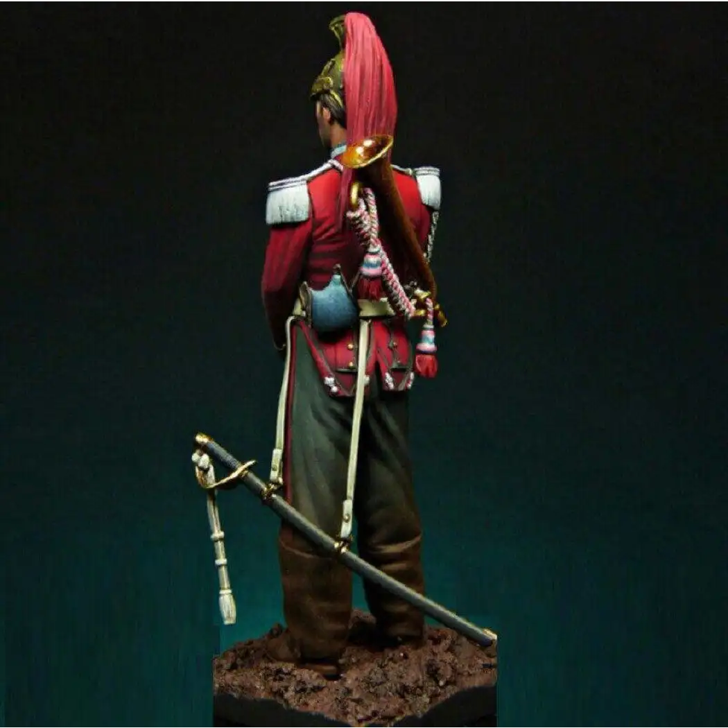 1/24 75mm Resin Model Kit Napoleonic Wars French Soldier Trumpeter Unpainted - Model-Fan-Store