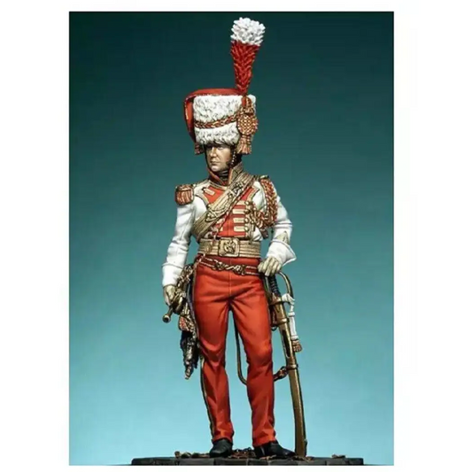 1/24 75mm Resin Model Kit Napoleonic Wars Trumpeteer Soldier Unpainted - Model-Fan-Store