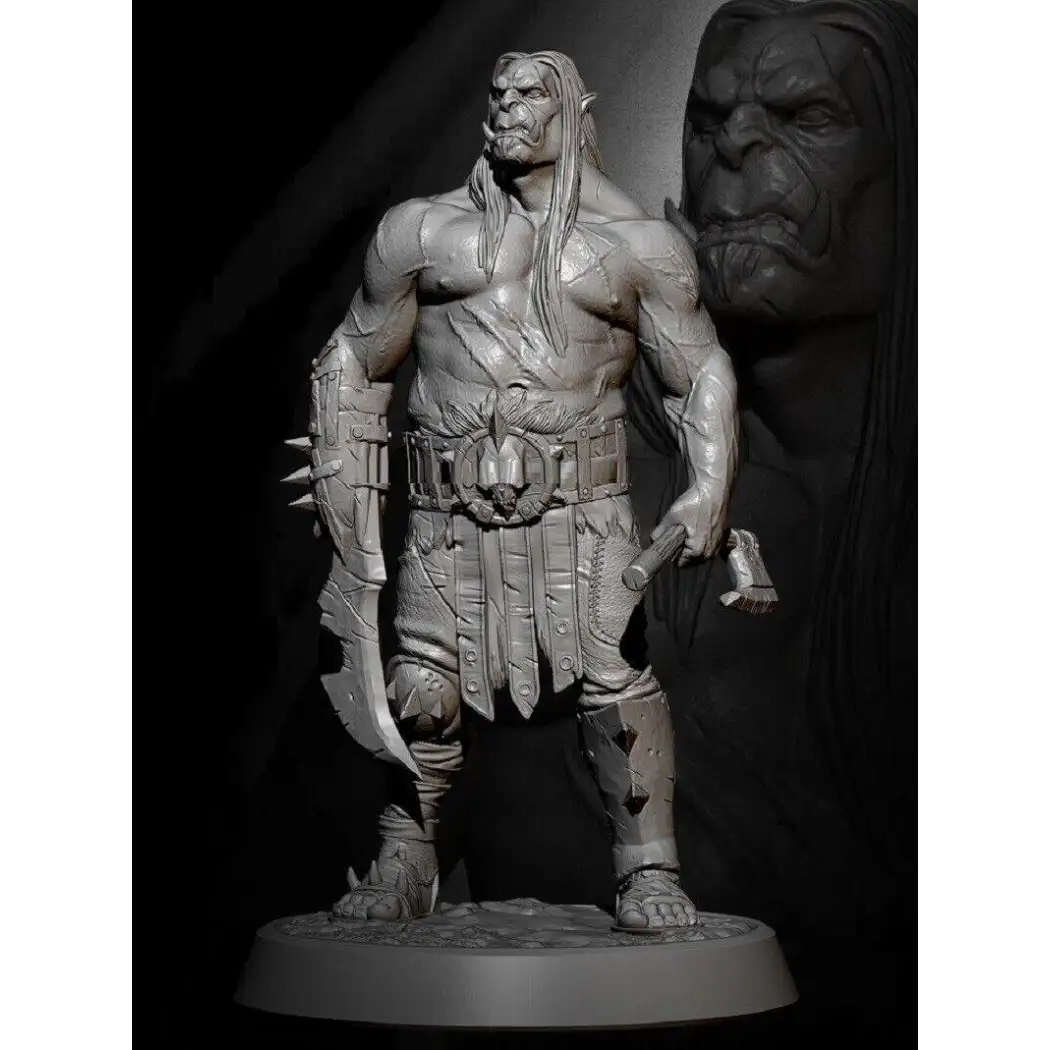 1/24 75mm Resin Model Kit Orc Warrior Warcraft Unpainted - Model-Fan-Store