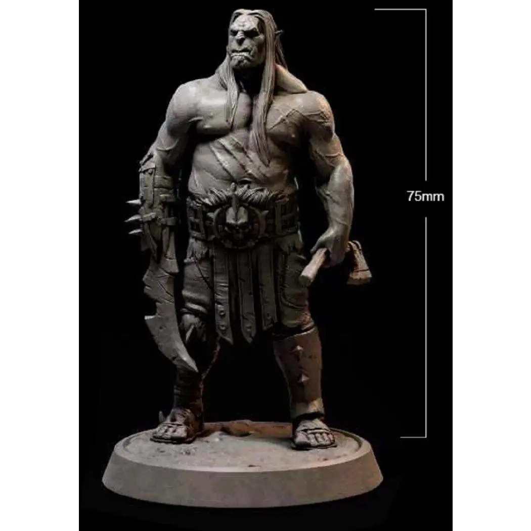 1/24 75mm Resin Model Kit Orc Warrior Warcraft Unpainted - Model-Fan-Store