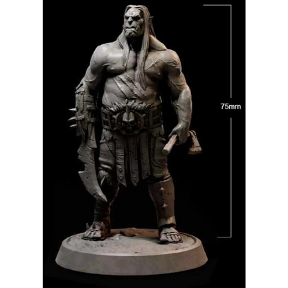 1/24 75mm Resin Model Kit Orc Warrior Warcraft Unpainted - Model-Fan-Store