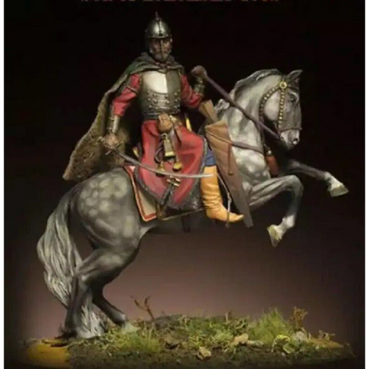 1/24 75mm Resin Model Kit Russian Warrior Horseman Varyag Unpainted - Model-Fan-Store