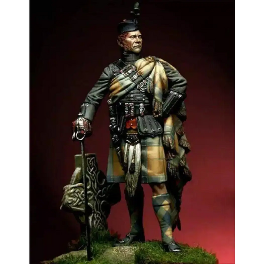 1/24 75mm Resin Model Kit Scottish Warrior (with base) Unpainted - Model-Fan-Store