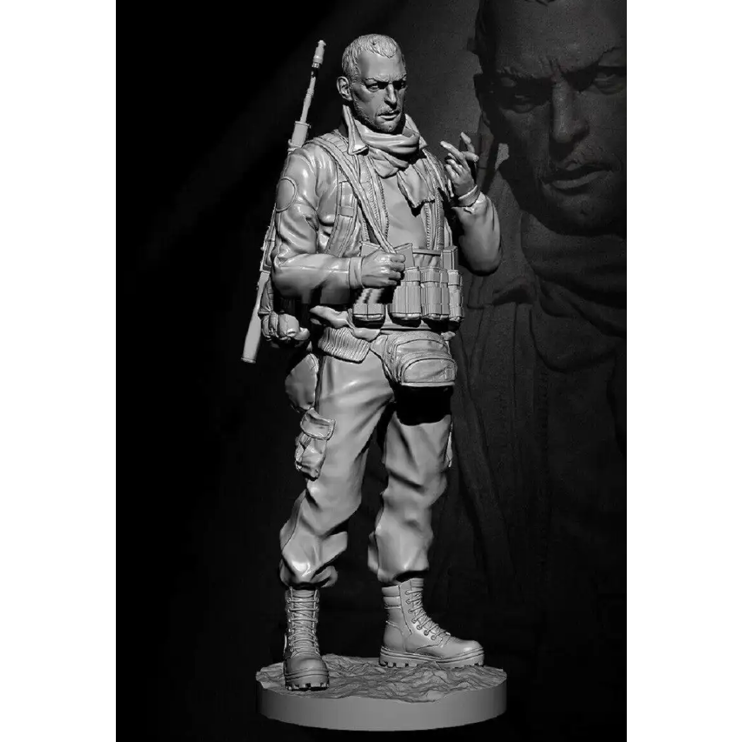 1/24 75mm Resin Model Kit Soldier Mercenary Shooter Unpainted - Model-Fan-Store