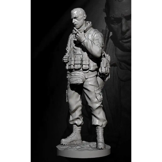 1/24 75mm Resin Model Kit Soldier Mercenary Shooter Unpainted - Model-Fan-Store