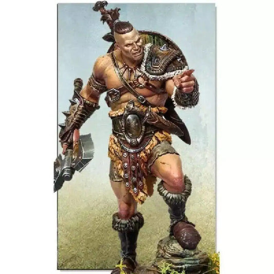 1/24 75mm Resin Model Kit Warrior Barbarian Axe Unpainted - Model-Fan-Store