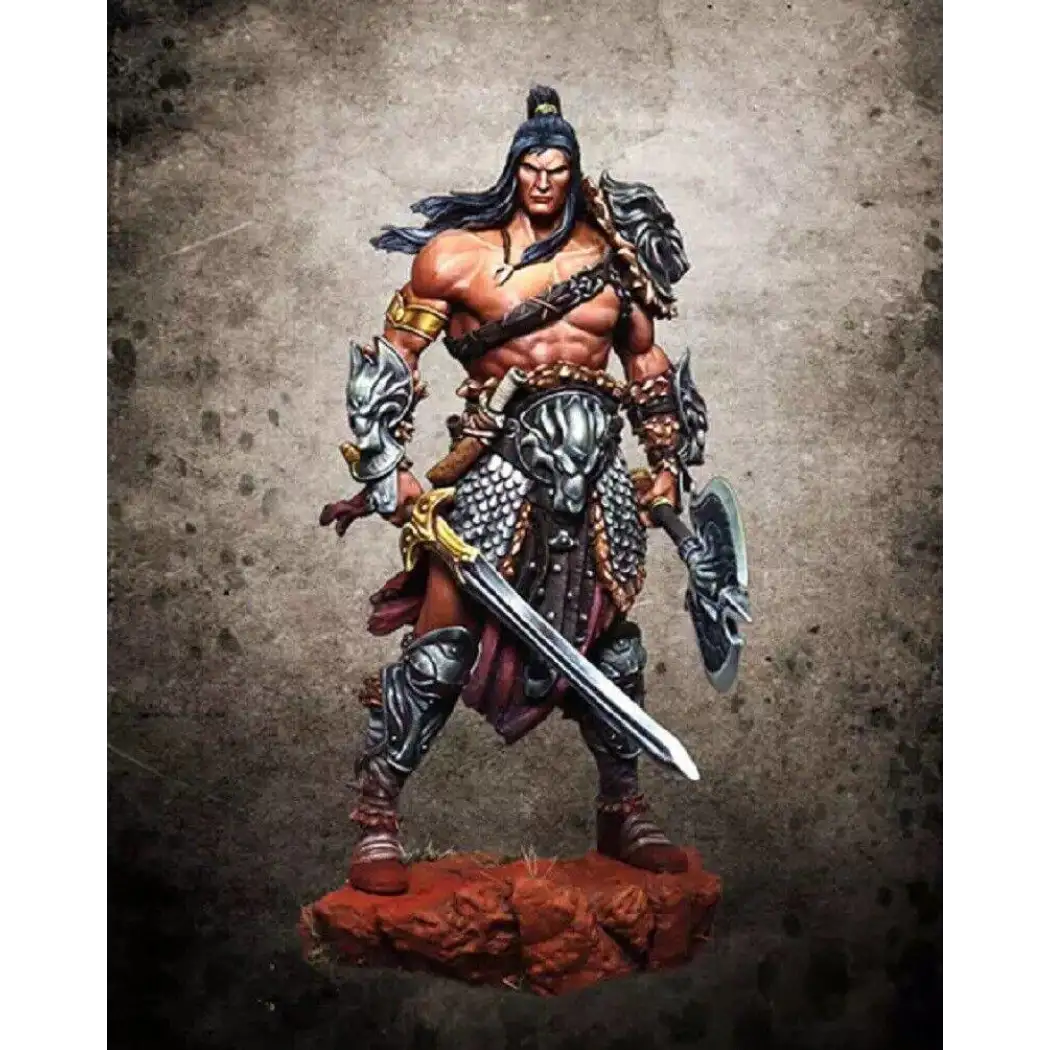 1/24 75mm Resin Model Kit Warrior Barbarian Wolf Tribe Unpainted A28 - Model-Fan-Store