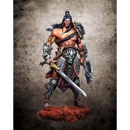 1/24 75mm Resin Model Kit Warrior Barbarian Wolf Tribe Unpainted A28 - Model-Fan-Store