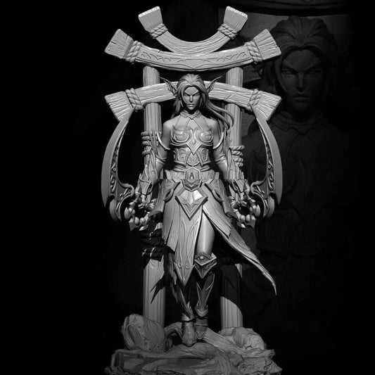 1/24 75mm Resin Model Kit Warrior Dark Blood Elf Unpainted - Model-Fan-Store