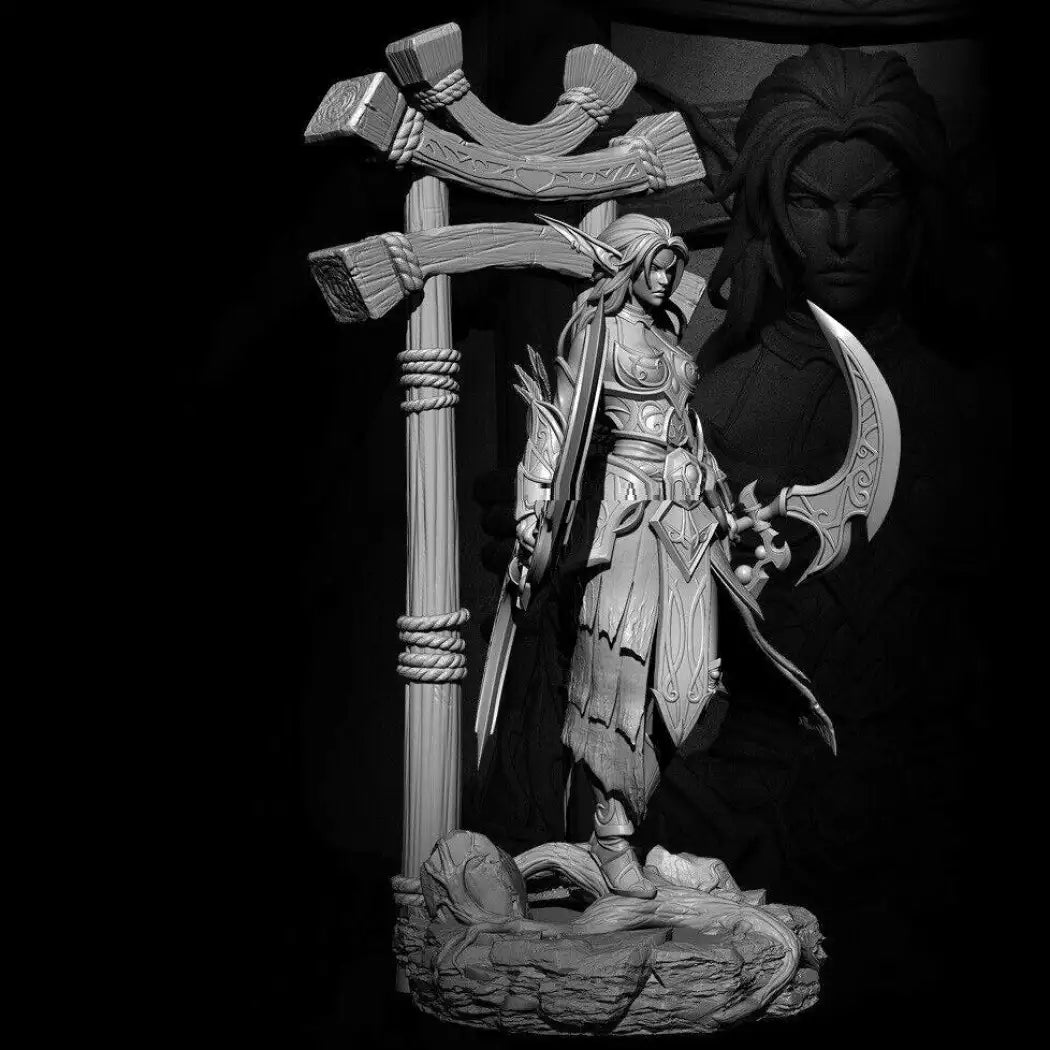 1/24 75mm Resin Model Kit Warrior Dark Blood Elf Unpainted - Model-Fan-Store