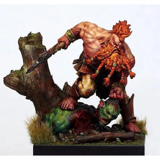 1/24 75mm Resin Model Kit Warrior Dwarf Barbarian Orc Slayer Unpainted - Model-Fan-Store