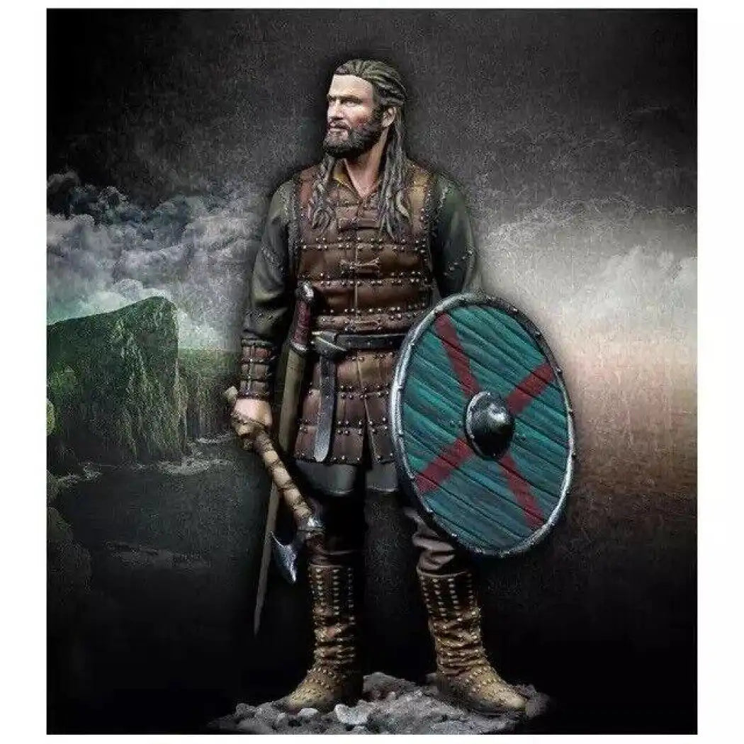 1/24 75mm Resin Model Kit Warrior Lodbrok Viking Unpainted Unassembled - Model-Fan-Store