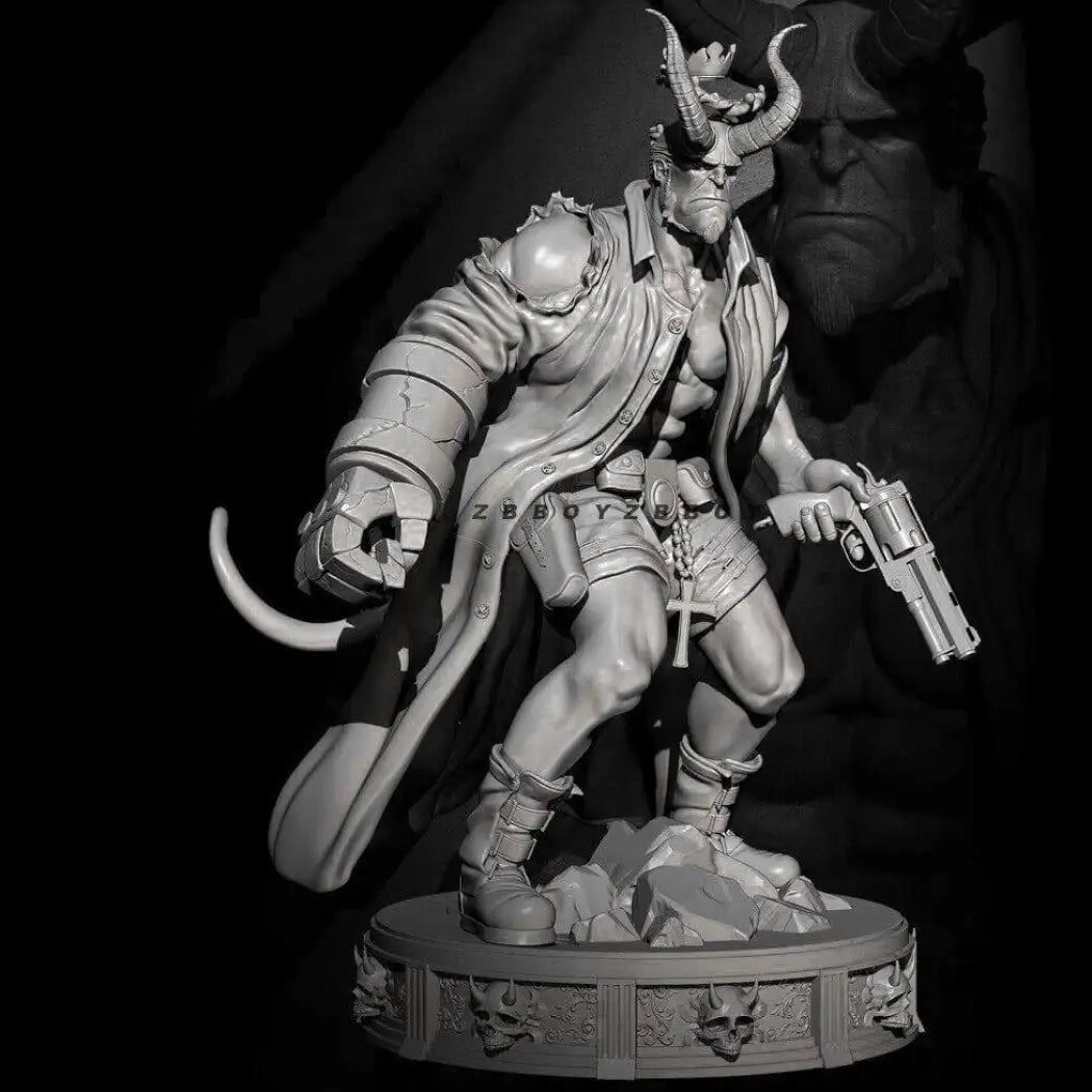 1/24 75mm Resin Superhero Model Kit Demon Hellboy Unpainted - Model-Fan-Store