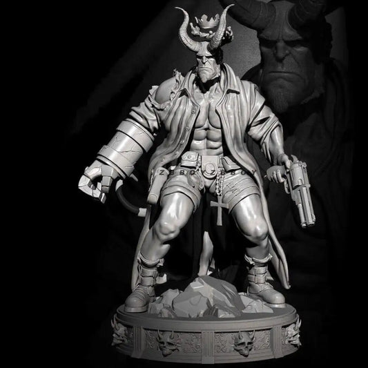 1/24 75mm Resin Superhero Model Kit Demon Hellboy Unpainted - Model-Fan-Store